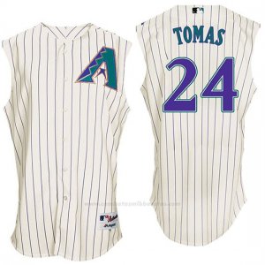 Camiseta Beisbol Hombre Arizona Diamondbacks 24 Yasmany Tomas Blanco Turn Back The Clock