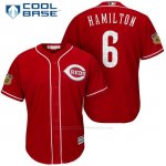 Camiseta Beisbol Hombre Cincinnati Reds Billy Hamilton Scarlet 2017 Entrenamiento de Primavera Cool Base Jugador