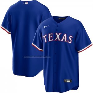 Camiseta Beisbol Hombre Texas Rangers Alterno Replica Azul