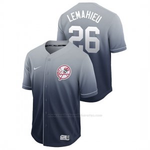 Camiseta Beisbol Hombre New York Yankees Dj Lemahieu Fade Autentico Azul