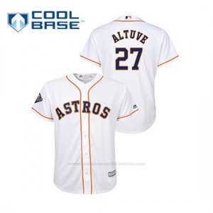 Camiseta Beisbol Nino Houston Astros Jose Altuve 2019 World Series Bound Cool Base Blanco