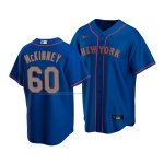 Camiseta Beisbol Hombre New York Mets Billy Mckinney Replica Alterno Azul