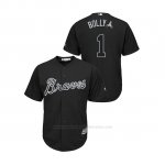 Camiseta Beisbol Hombre Atlanta Braves Ozzie Albies 2019 Players Weekend Bolly Replica Negro