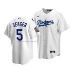 Camiseta Beisbol Nino Los Angeles Dodgers Corey Seager 2020 Primera Replica Blanco