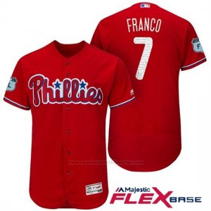Camiseta Beisbol Hombre Philadelphia Phillies Maikel Franco Scarlet 2017 Entrenamiento de Primavera Flex Base Jugador