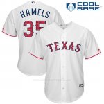 Camiseta Beisbol Hombre Texas Rangers 2017 Estrellas y Rayas Cole Hamels Blanco Cool Base