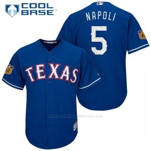 Camiseta Beisbol Hombre Texas Rangers Mike Napoli 2017 Entrenamiento de Primavera Cool Base