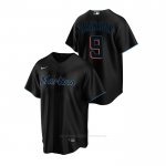 Camiseta Beisbol Hombre Miami Marlins Lewis Brinson Replica Alterno Negro