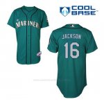Camiseta Beisbol Hombre Seattle Mariners Austin Jackson 16 Teal Verde Alterno Cool Base