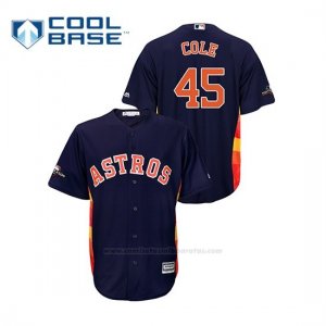 Camiseta Beisbol Hombre Houston Astros Gerrit Cole 2019 Postseason Cool Base Azul