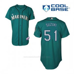 Camiseta Beisbol Hombre Seattle Mariners Ichiro Suzuki 51 Teal Verde Alterno Cool Base