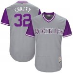 Camiseta Beisbol Hombre Colorado Rockies 2017 Little League World Series Tyler Chatwood 32 Gris