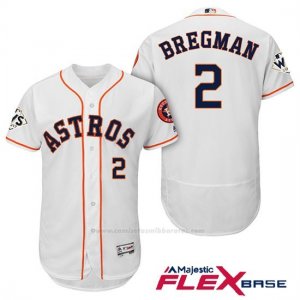 Camiseta Beisbol Hombre Houston Astros 2017 World Series Alex Bregman Blanco Flex Base