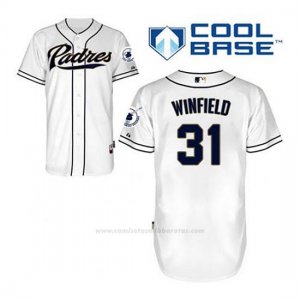 Camiseta Beisbol Hombre San Diego Padres Dave Winfield 31 Blanco 1ª Cool Base