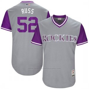 Camiseta Beisbol Hombre Colorado Rockies 2017 Little League World Series Chris Rusin Gris