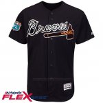 Camiseta Beisbol Hombre Atlanta Braves Blank Azul Flex Base Autentico Coleccion Entrenamiento de Primavera