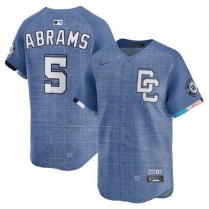 Camiseta Beisbol Hombre Washington Nationals CJ Abrams 2025 City Connect Limited Azul