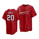 Camiseta Beisbol Hombre St. Louis Cardinals Lou Brock Replica Alterno Rojo