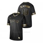 Camiseta Beisbol Hombre Cleveland Rockies Charlie Negromon 2019 Golden Edition Negro