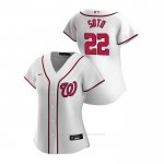 Camiseta Beisbol Mujer Washington Nationals Juan Soto 2020 Replica Primera Blanco