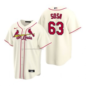 Camiseta Beisbol Hombre St. Louis Cardinals Edmundo Sosa Replica Alterno Crema