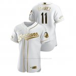 Camiseta Beisbol Hombre Cleveland Indians Jose Ramirez Golden Edition Autentico Blanco