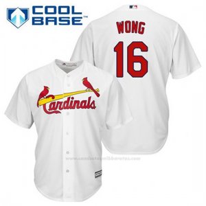Camiseta Beisbol Hombre St. Louis Cardinals Kolten Wong 16 Blanco 1ª Cool Base