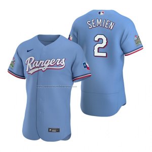Camiseta Beisbol Hombre Texas Rangers Marcus Semien Autentico Alterno Azul