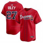 Camiseta Beisbol Hombre Atlanta Braves Austin Riley Alterno Limited Rojo