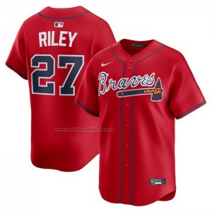Camiseta Beisbol Hombre Atlanta Braves Austin Riley Alterno Limited Rojo