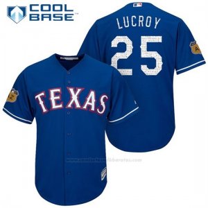 Camiseta Beisbol Hombre Texas Rangers Jonathan Lucroy 2017 Entrenamiento de Primavera Cool Base