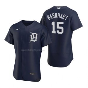Camiseta Beisbol Hombre Detroit Tigers Tucker Barnhart Autentico Alterno Azul