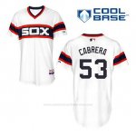 Camiseta Beisbol Hombre Chicago White Sox Melky Cabrera 53 Blanco Alterno Cool Base