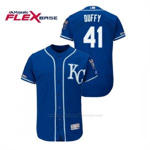 Camiseta Beisbol Hombre Kansas City Royals Danny Duffy 150th Aniversario Patch Flex Base Azul