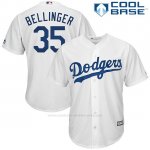 Camiseta Beisbol Hombre Los Angeles Dodgers Cody Bellinger Blanco Cool Base