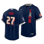 Camiseta Beisbol Hombre Los Angeles Angels Mike Trout 2021 All Star Replica Azul