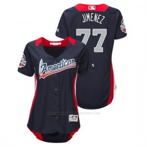 Camiseta Beisbol Mujer All Star Game Joe Jimenez 2018 1ª Run Derby American League Azul