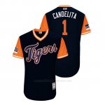 Camiseta Beisbol Hombre Detroit Tigers Jose Iglesias 2018 Llws Players Weekend Candelita Azul