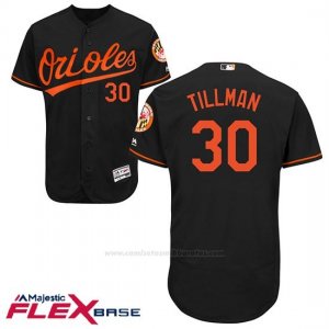 Camiseta Beisbol Hombre Baltimore Orioles 30 Chris Tillman Negro Flex Base