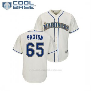 Camiseta Beisbol Hombre Seattle Mariners James Paxton Cool Base Alterno Crema