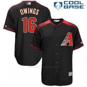 Camiseta Beisbol Hombre Arizona Diamondbacks 16 Chris Owings Negro Cool Base