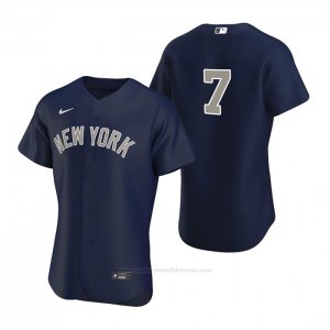 Camiseta Beisbol Hombre New York Yankees Mickey Mantle Autentico Alterno 2020 Azul