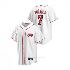 Camiseta Beisbol Hombre Cincinnati Reds Eugenio Suarez Replica Primera Blanco