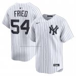 Camiseta Beisbol Hombre New York Yankees Max Fried Primera Limited Blanco