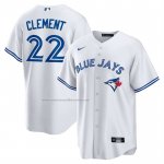 Camiseta Beisbol Hombre Toronto Blue Jays Ernie Clement Primera Replica Blanco