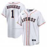 Camiseta Beisbol Hombre Houston Astros Brendan Rodgers Primera Replica Blanco Camiseta Beisbol Hombre Houston Astros Brendan Rodgers Primera Replica Blanco