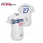 Camiseta Beisbol Hombre Los Angeles Dodgers Alex Verdugo Flex Base Autentico Collezione Blanco