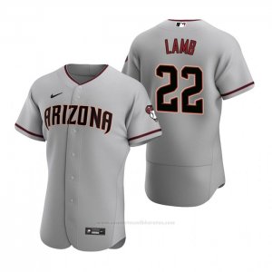 Camiseta Beisbol Hombre Arizona Diamondbacks Jake Lamb Autentico 2020 Road Gris