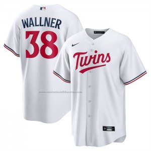 Camiseta Beisbol Hombre Minnesota Twins Matt Wallner Primera Replica Blanco