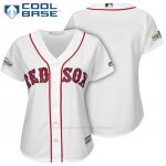 Camiseta Beisbol Mujer Boston Red Sox 2017 Postemporada Blanco Cool Base
